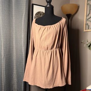 White Birch Blush Ribbed Top